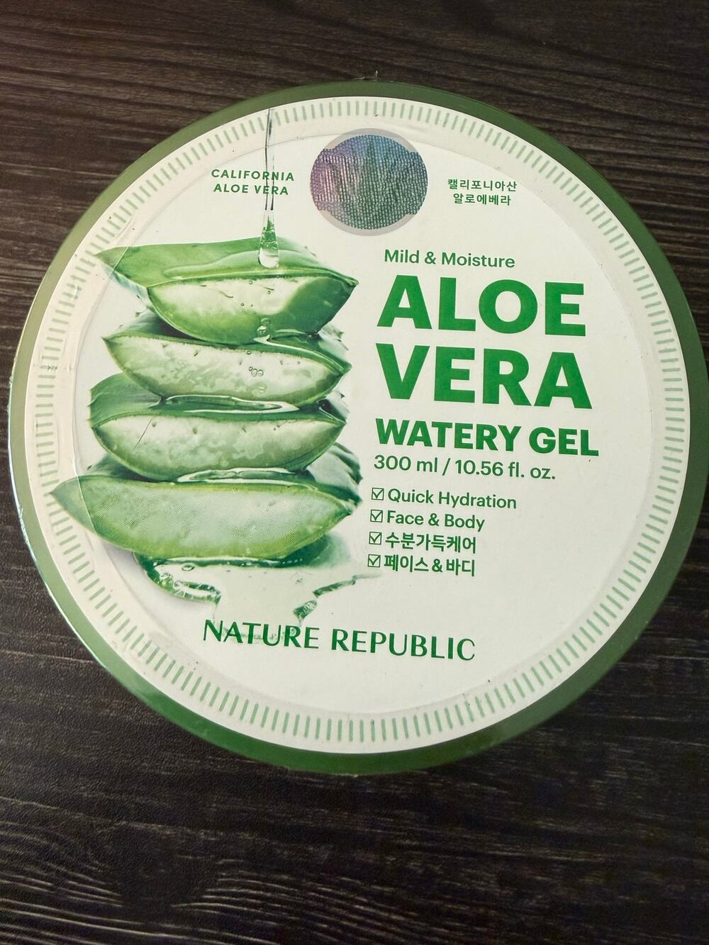 NIP Nature Republic Mild & Moisture Aloe Vera Watery Gel Sz. 300 ml/ 10.56 fl oz